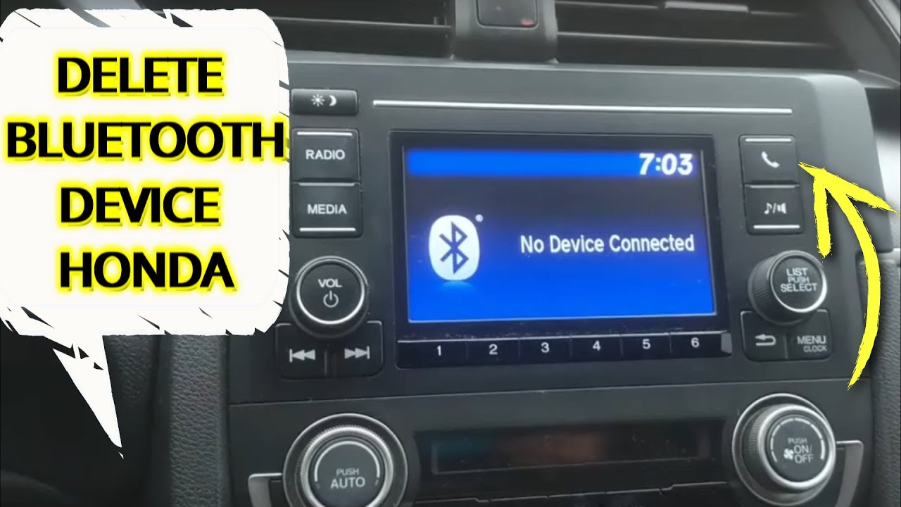 How to Delete Bluetooth Device from Honda Civic 2018