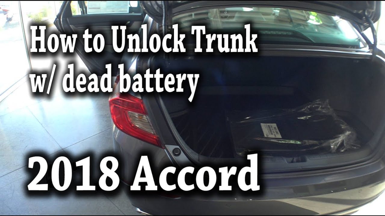 How to Open Honda Accord Trunk from Outside Without Key