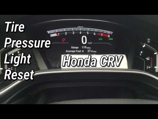 How to Reset Low Tire Pressure Honda Crv 2019