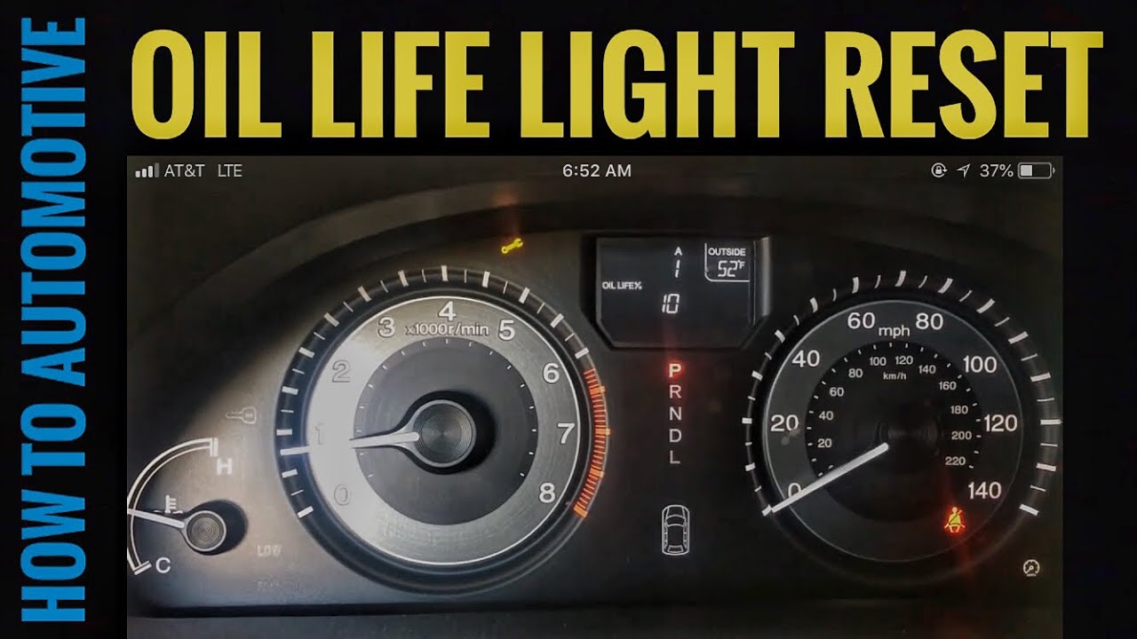 How to Reset Oil Change Light on Honda Odyssey